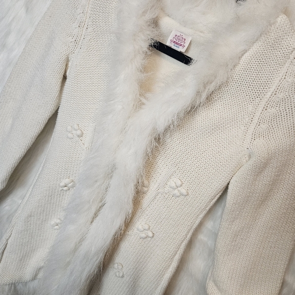 1989 Place Knitted Fleece Lined Jacket w/ Faux Fur Trim - Picture 3 of 8